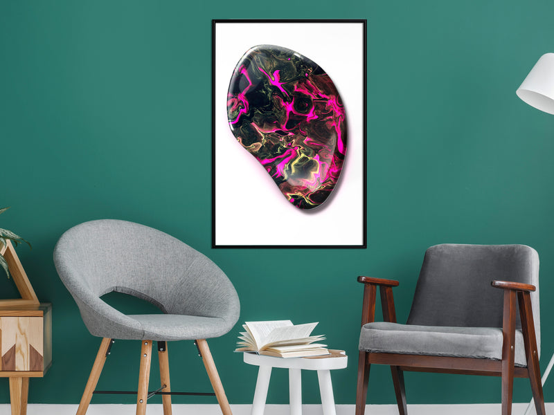 Poster - Lucky Stone  - zwart