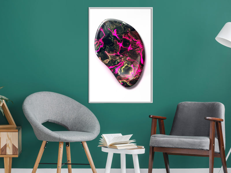 Poster - Lucky Stone  - wit