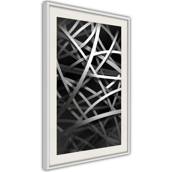 Poster - Tangle  - wit passepartout