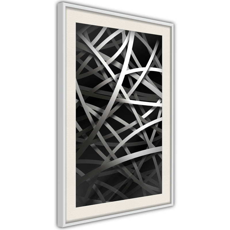 Poster - Tangle  - wit passepartout