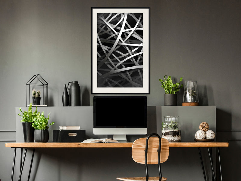 Poster - Tangle  - zwart passepartout