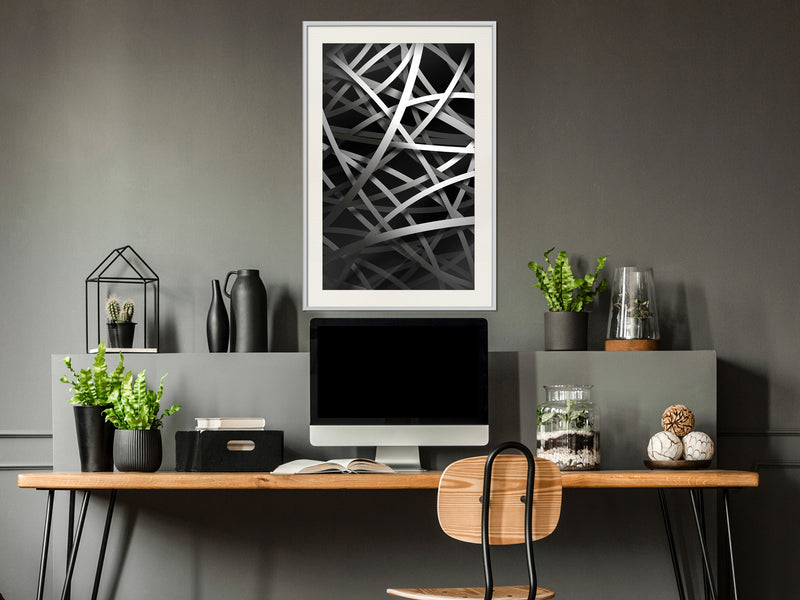 Poster - Tangle  - wit passepartout