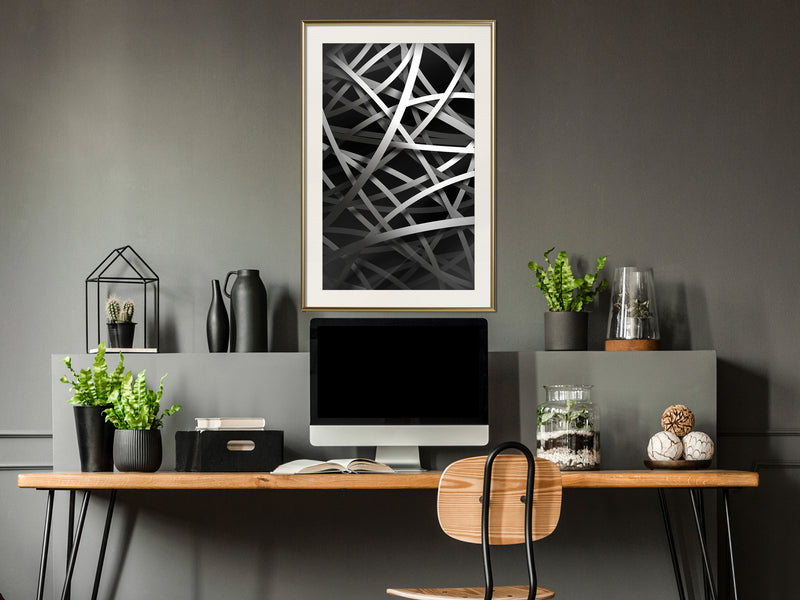 Poster - Tangle  - goud passepartout