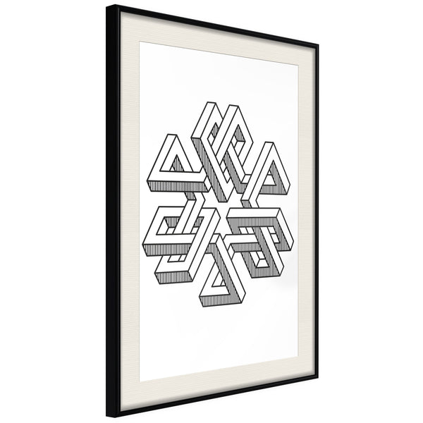 Poster - Impossible Object  - zwart passepartout
