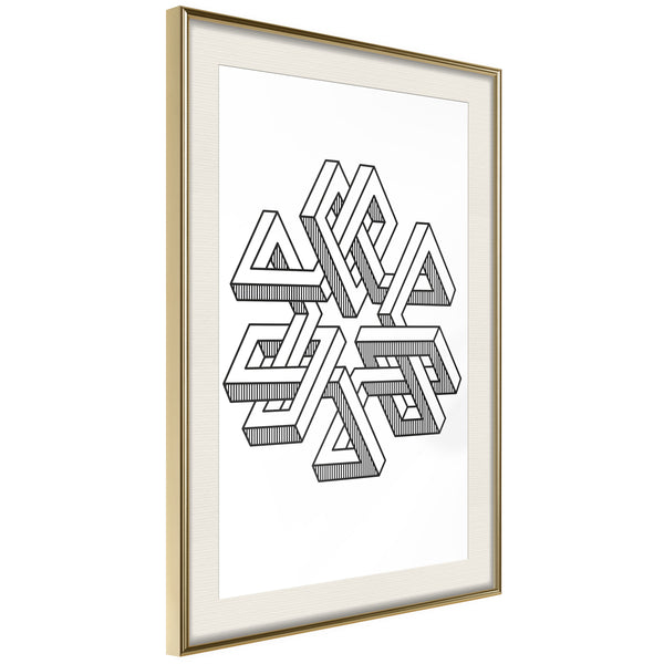 Poster - Impossible Object  - goud passepartout