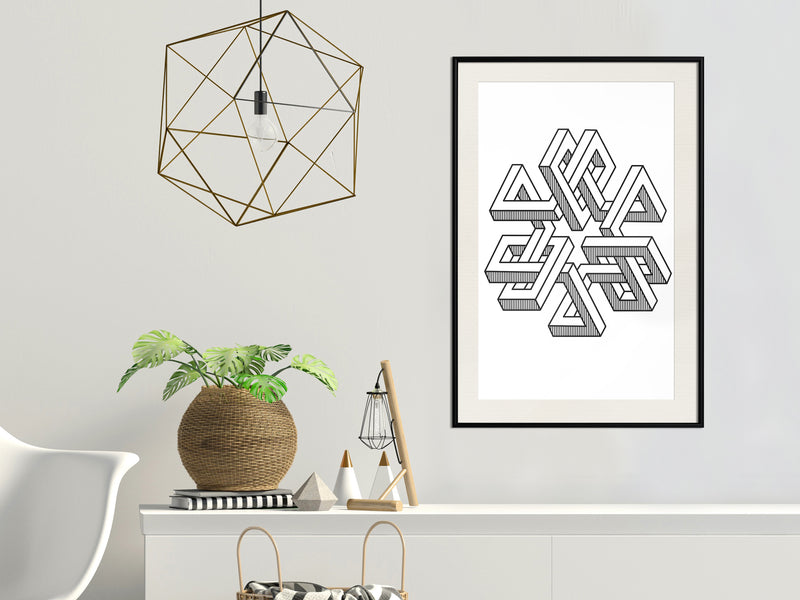 Poster - Impossible Object  - zwart passepartout