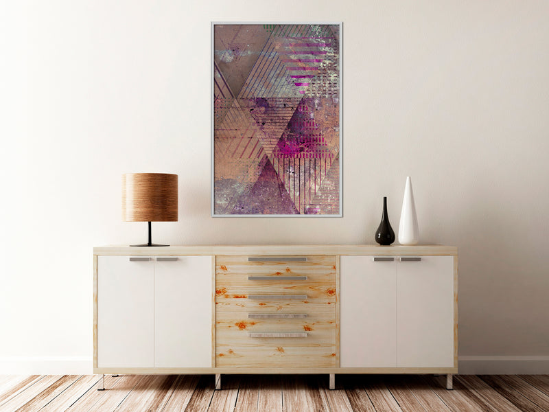 Poster - Pink Patchwork II  - wit