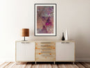 Poster - Pink Patchwork II  - zwart passepartout