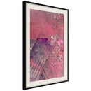 Poster - Pink Patchwork III  - zwart passepartout