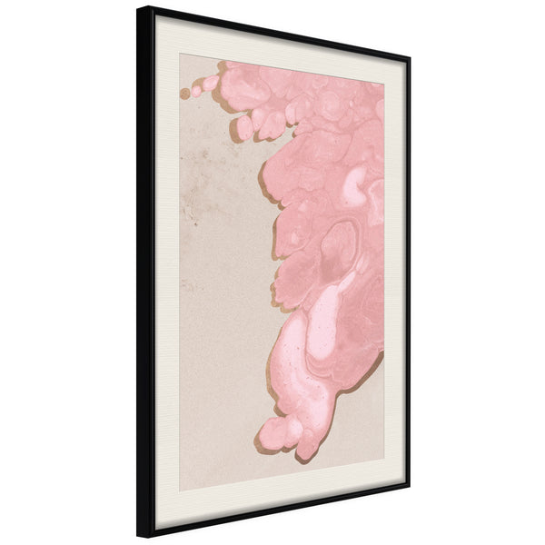 Poster - Pink River  - zwart passepartout