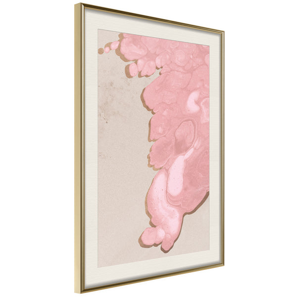Poster - Pink River  - goud passepartout