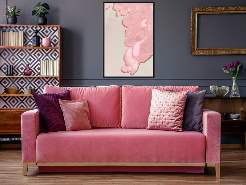 Poster - Pink River  - zwart