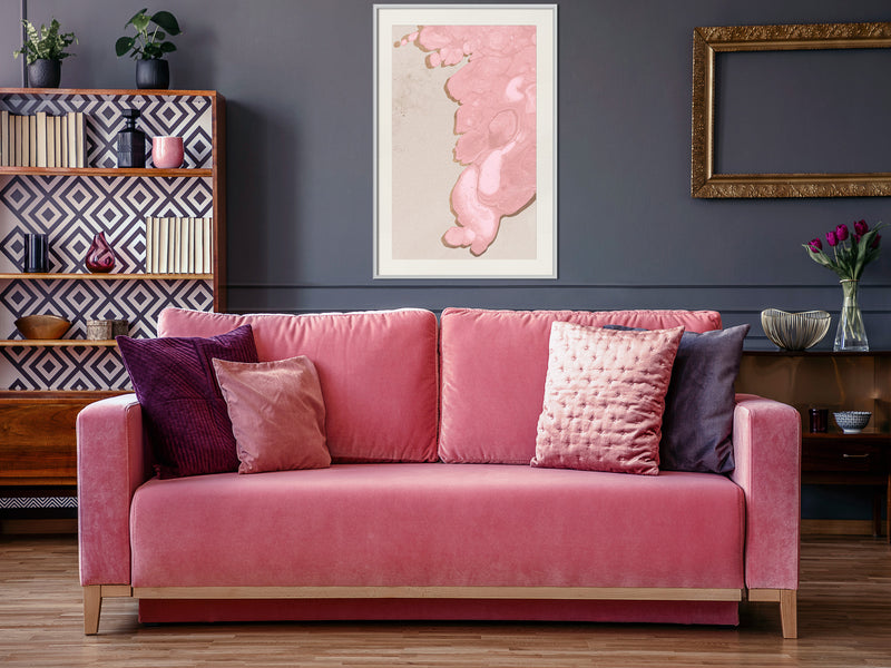 Poster - Pink River  - wit passepartout