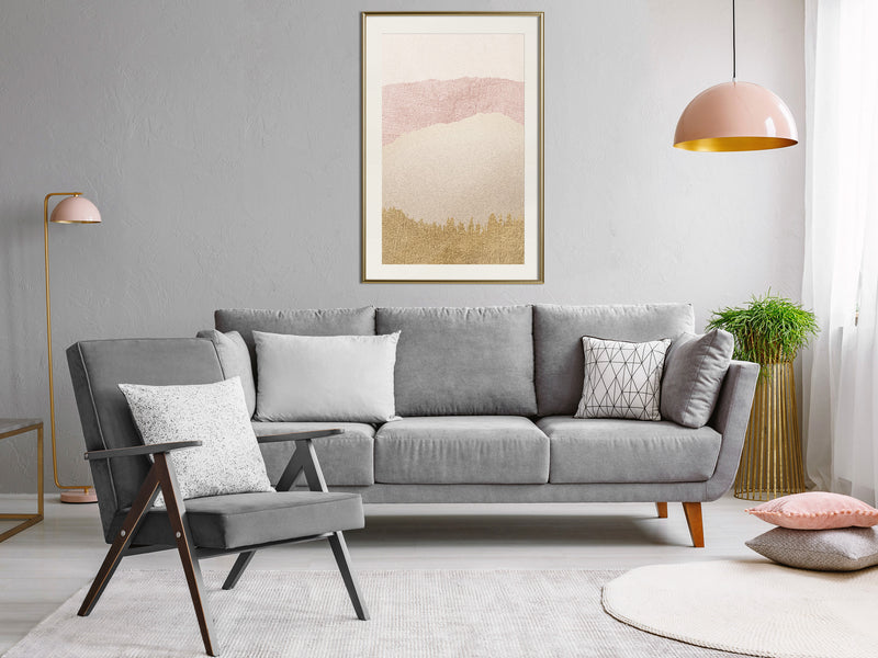 Poster - Sound of Sand  - goud passepartout