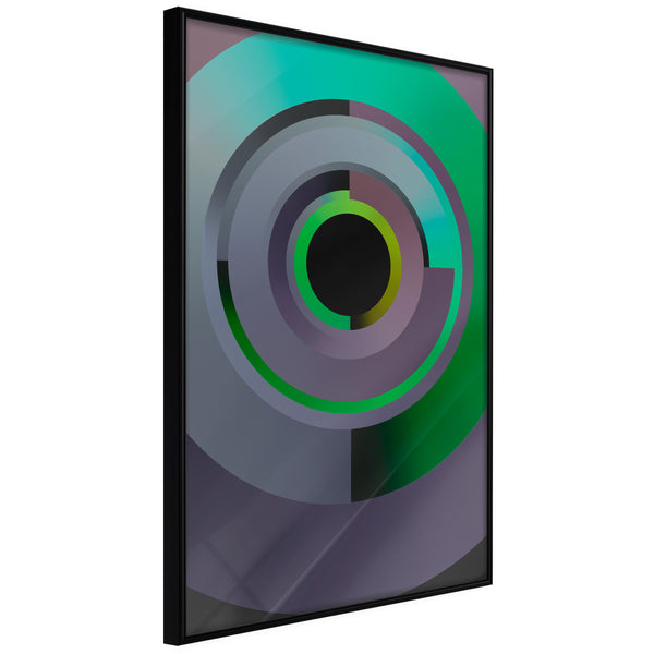 Poster - Green Record  - zwart