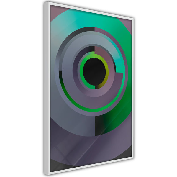 Poster - Green Record  - wit