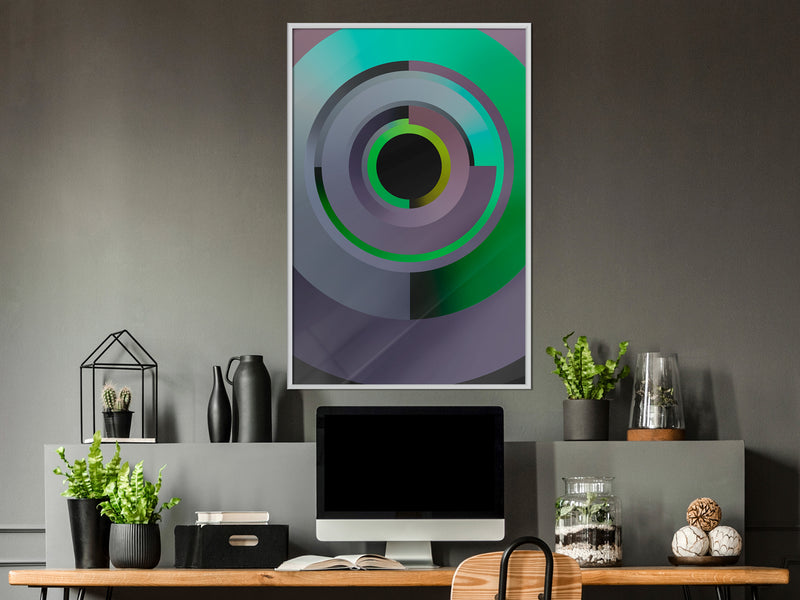 Poster - Green Record  - wit