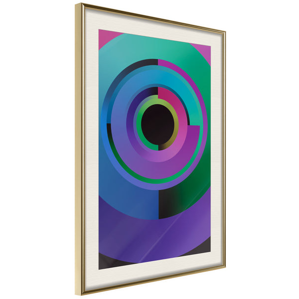 Poster - United in Colours  - goud passepartout