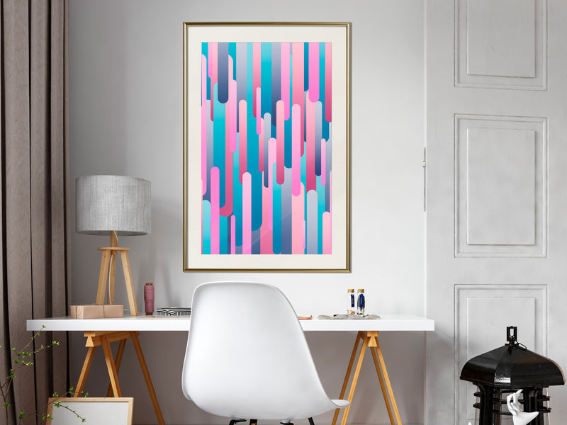 Poster - Abstract Skyscrapers  - goud passepartout