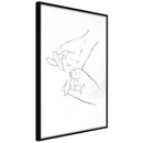 Poster - Joined Hands (White)  - zwart