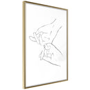Poster - Joined Hands (White)  - goud