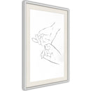 Poster - Joined Hands (White)  - wit passepartout