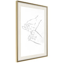 Poster - Joined Hands (White)  - goud passepartout