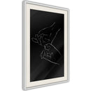 Poster - Joined Hands (Black)  - wit passepartout