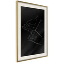 Poster - Joined Hands (Black)  - goud passepartout