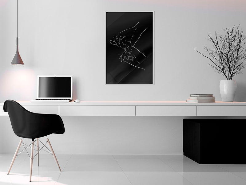Poster - Joined Hands (Black)  - wit