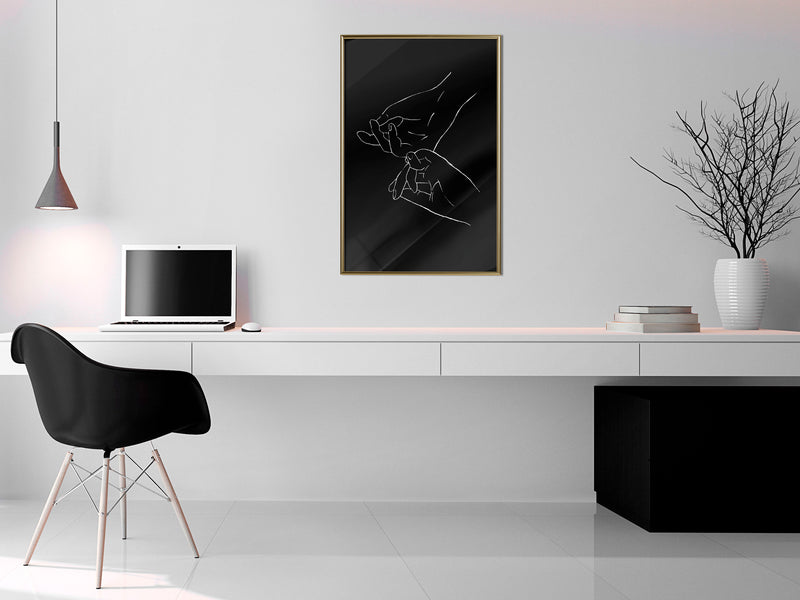 Poster - Joined Hands (Black)  - goud
