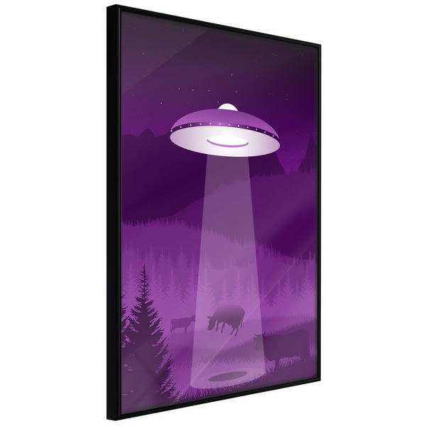 Poster - Flying Saucer  - zwart