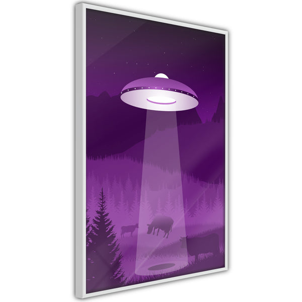 Poster - Flying Saucer  - wit