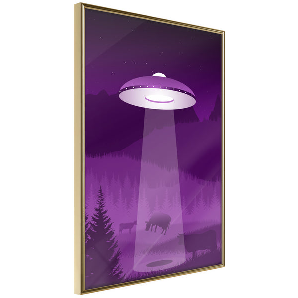 Poster - Flying Saucer  - goud