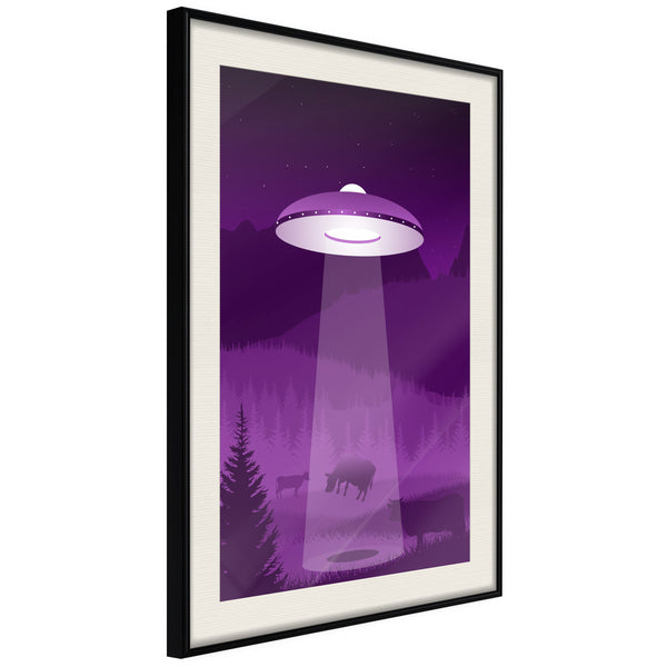 Poster - Flying Saucer  - zwart passepartout