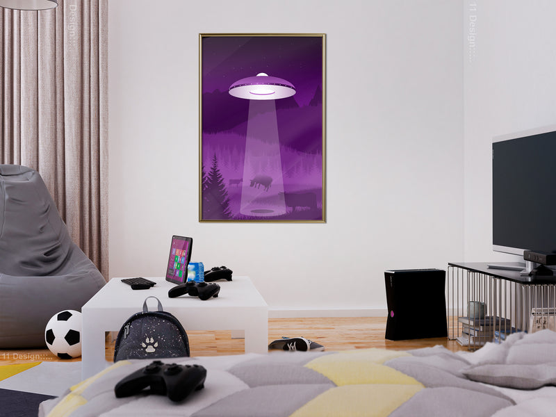 Poster - Flying Saucer  - goud