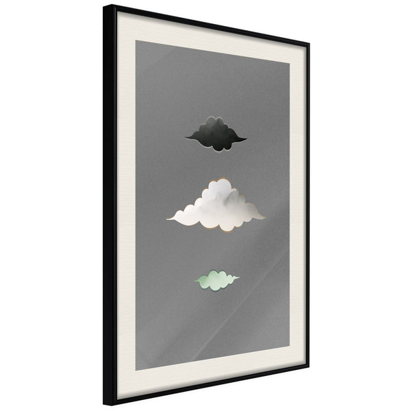 Poster - Cloud Family  - zwart passepartout