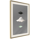 Poster - Cloud Family  - goud passepartout