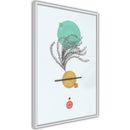 Poster - Geometric Installation with a Plant  - wit