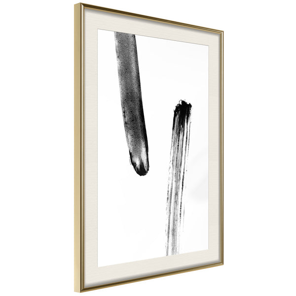 Poster - Braking Distance  - goud passepartout