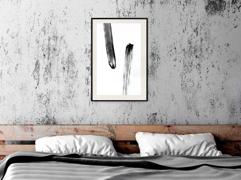Poster - Braking Distance  - zwart passepartout