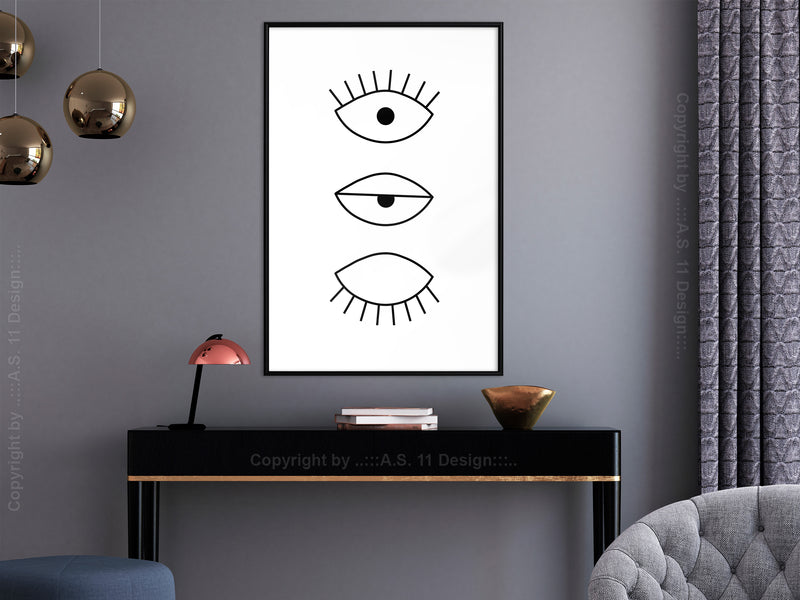Poster - Phases of Falling Asleep  - zwart