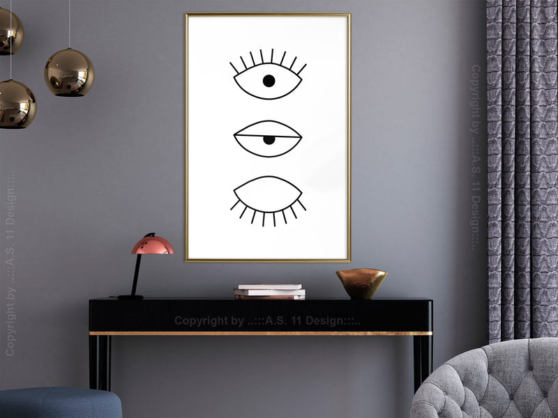Poster - Phases of Falling Asleep  - goud
