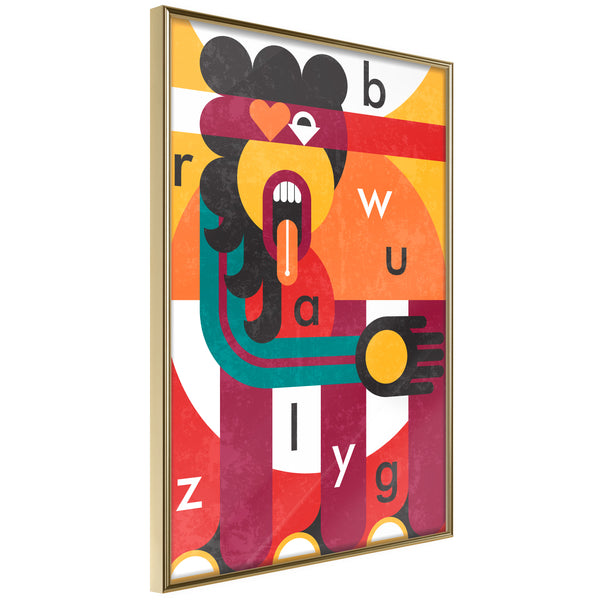 Poster - Colourful Thoughts  - goud