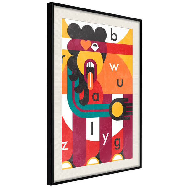 Poster - Colourful Thoughts  - zwart passepartout