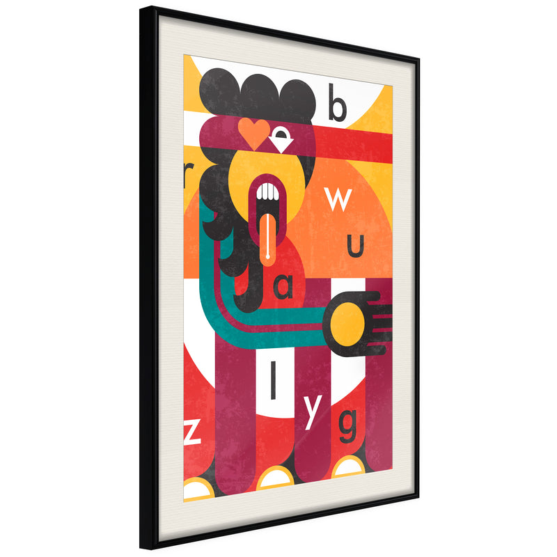 Poster - Colourful Thoughts  - zwart passepartout