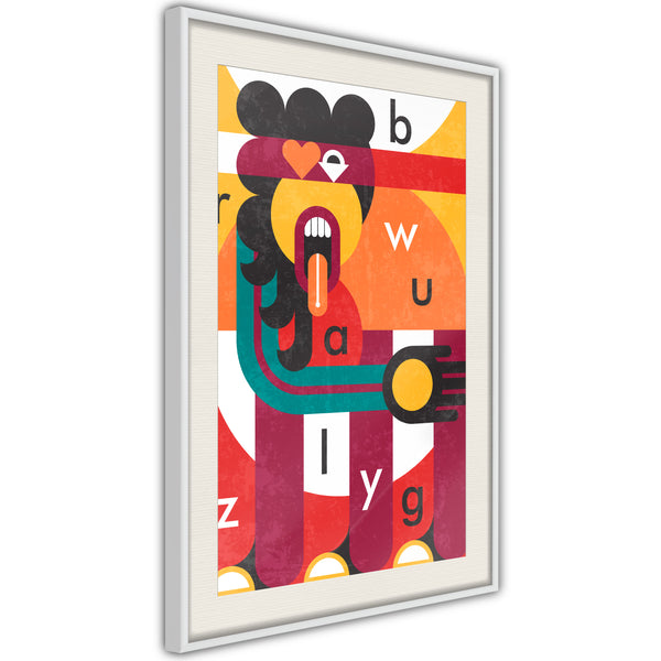 Poster - Colourful Thoughts  - wit passepartout