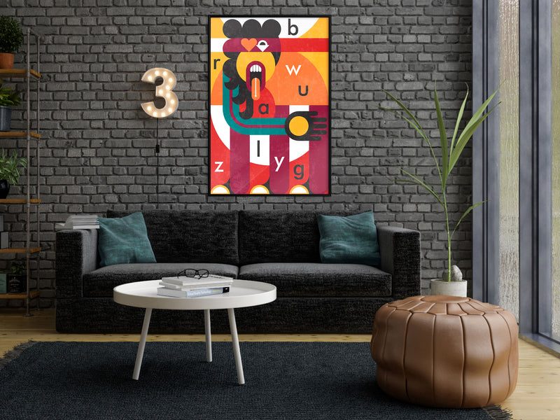 Poster - Colourful Thoughts  - zwart
