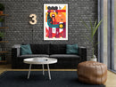 Poster - Colourful Thoughts  - zwart passepartout
