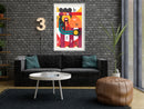 Poster - Colourful Thoughts  - wit passepartout